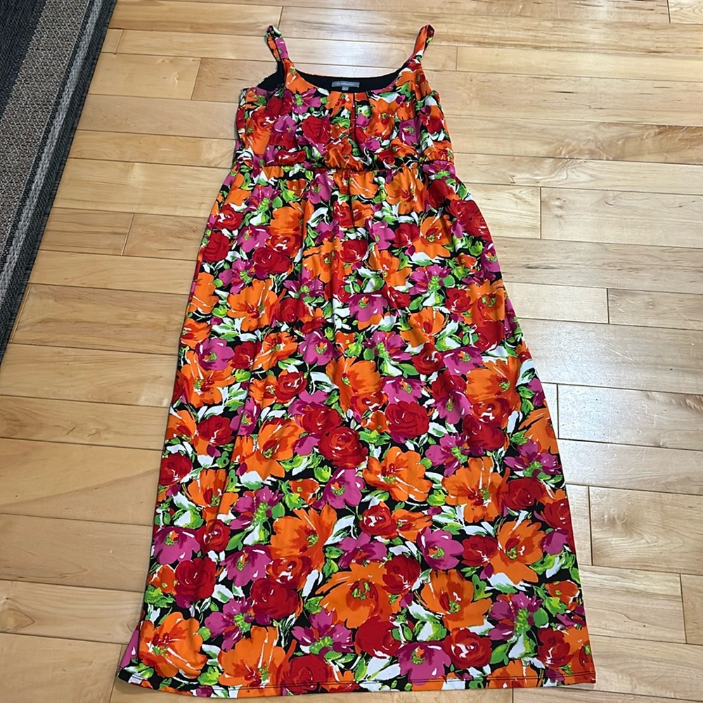 NY Collection bright floral maxi dress